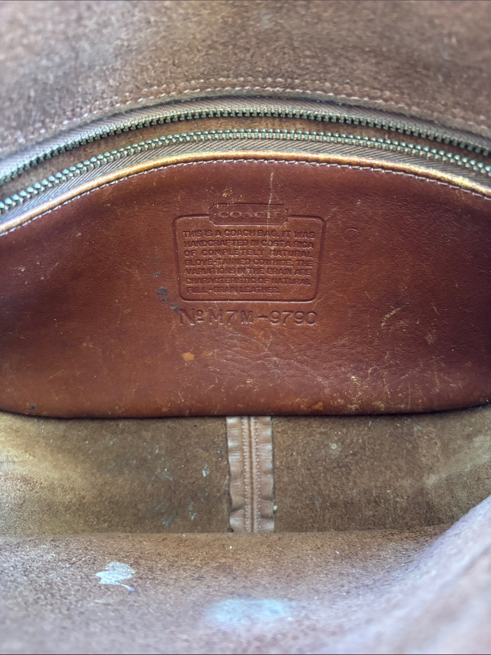 Vintage Coach Brown Leather Saddle Crossbody Bag - Picture 9 of 9